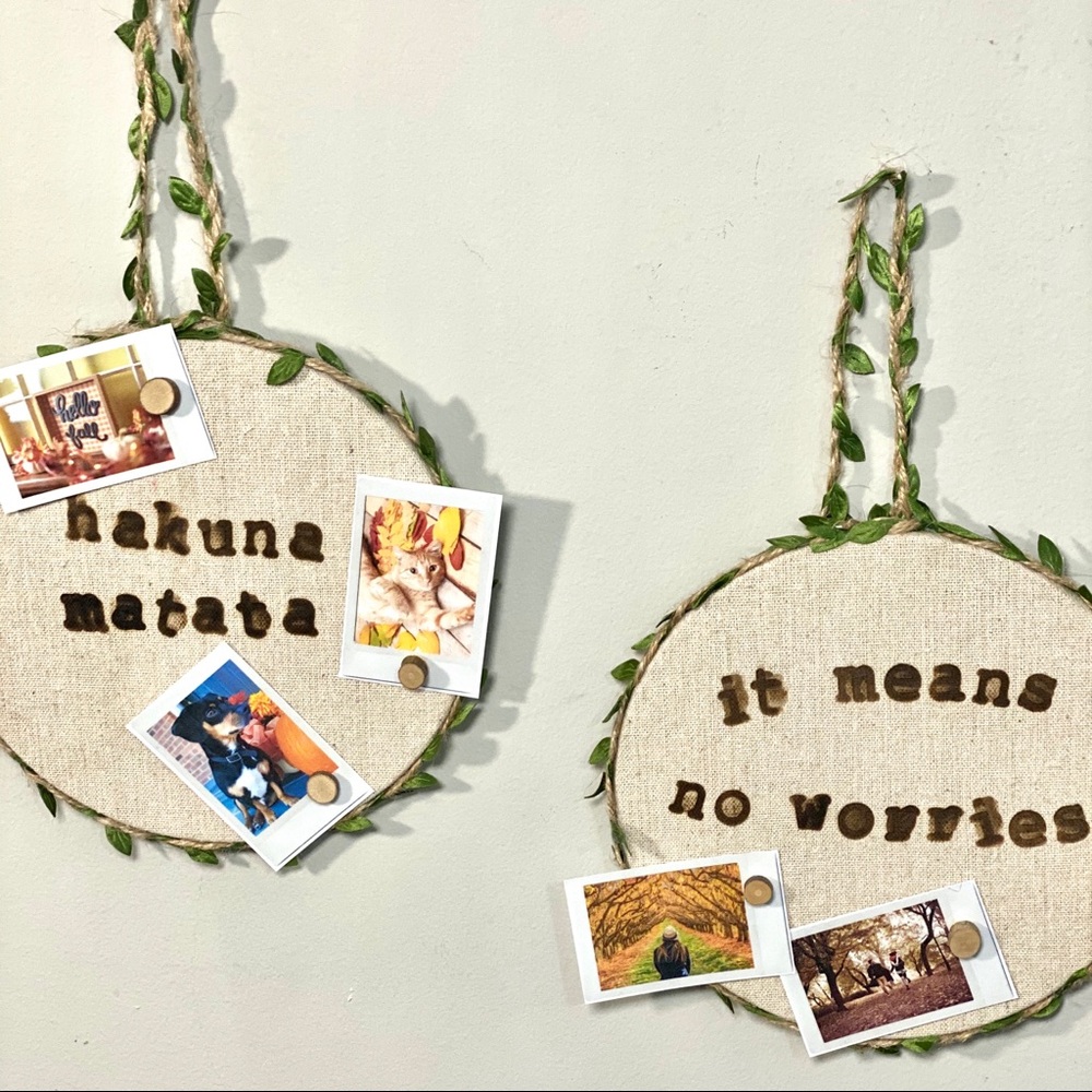 Hakuna Matata Hanging Memo Board Cork Boards
